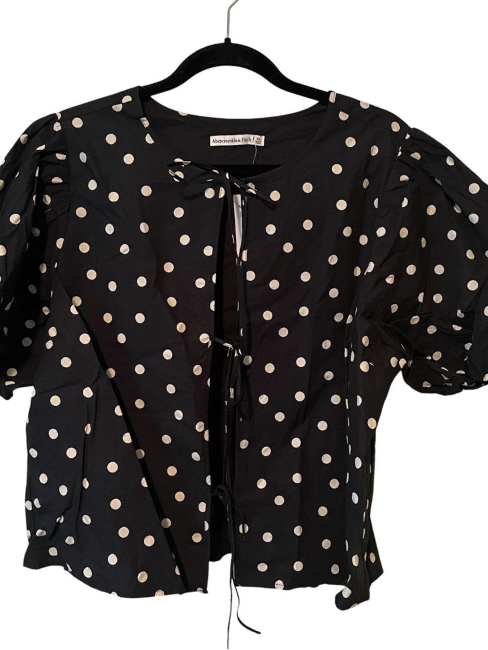 NWT Abercrombie Short-Sleeve Tie-Front Top